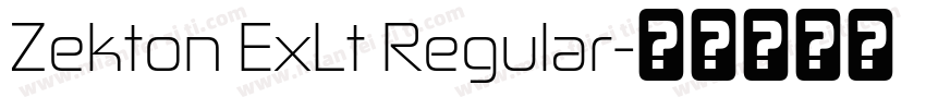 Zekton ExLt Regular字体转换